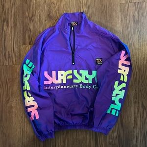 Men Women unisex size small SURF STYLE pull over windbreaker shirt